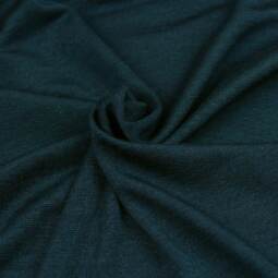 Wolle/Seide Biojersey - Miniminiminiringel petrolgrün/navy (Made in Germany)