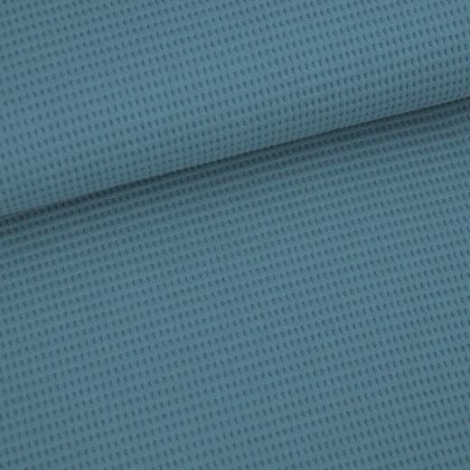 Bio Waffeljacquard - Stoffonkel - beach house blue