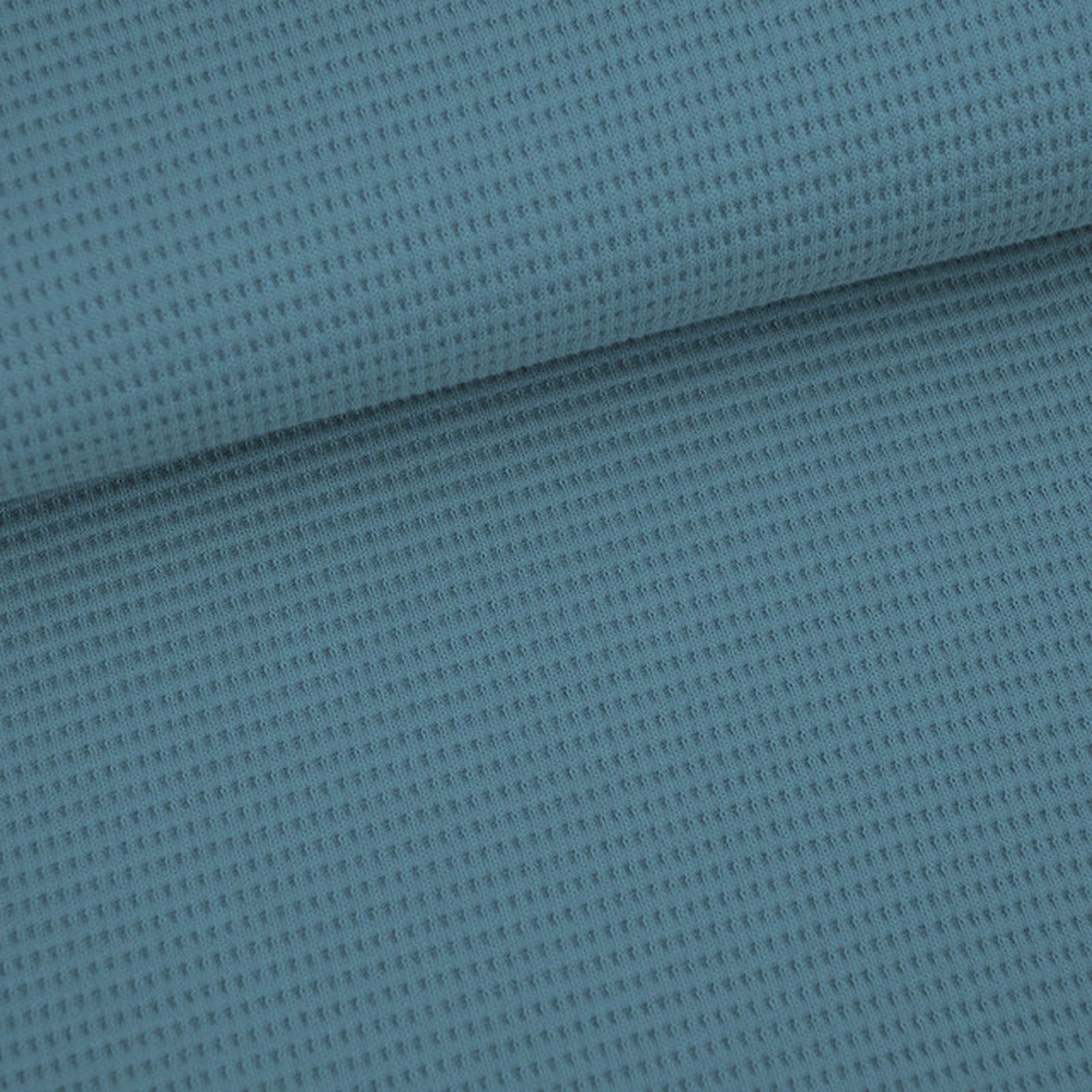 Bio Waffeljacquard - Stoffonkel - beach house blue – Bild 1
