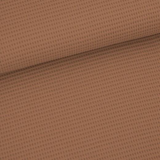 Bio Waffeljacquard - Stoffonkel - café au lait