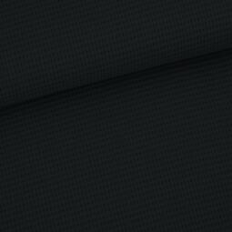 Bio Waffeljacquard - Stoffonkel - schwarz