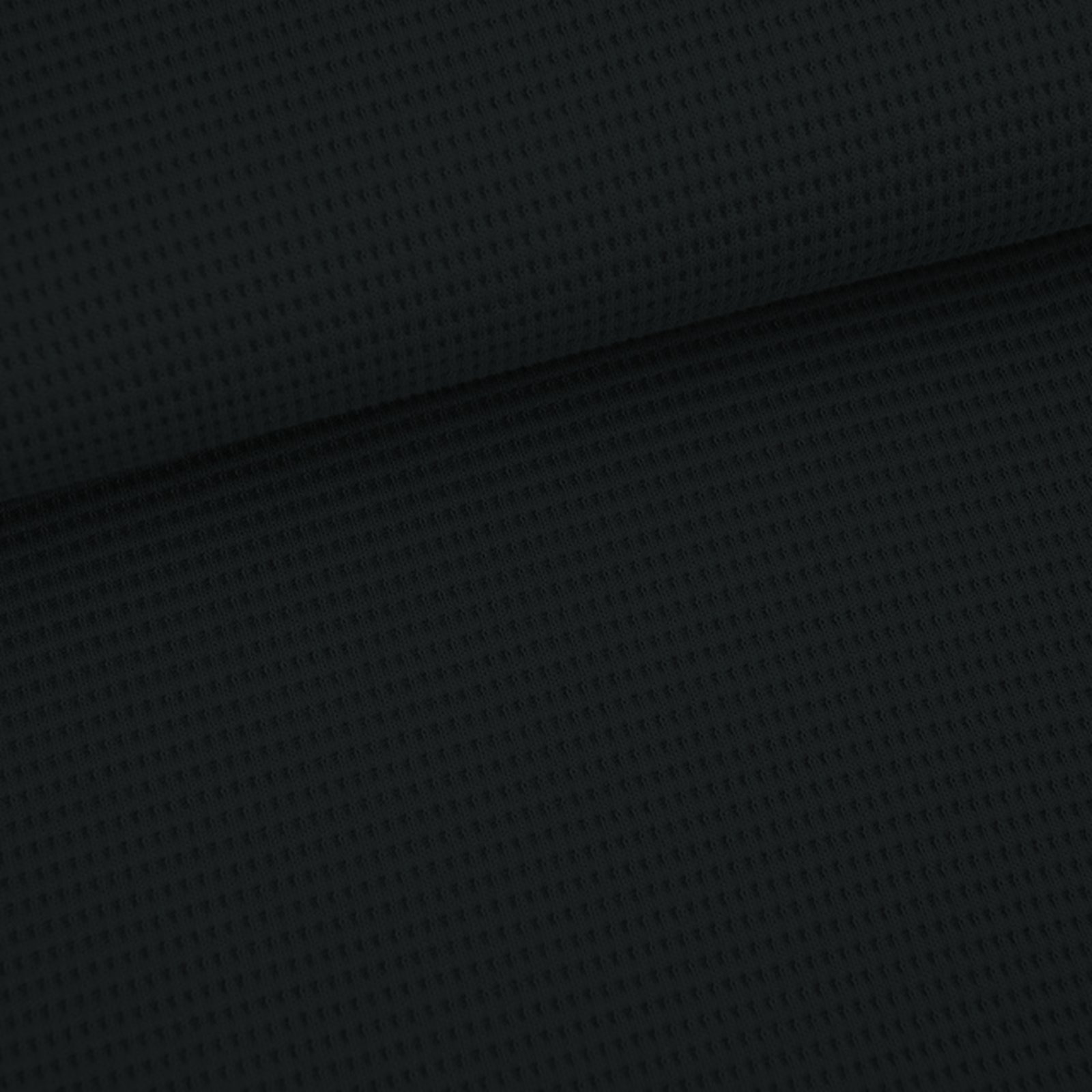 Bio Waffeljacquard - Stoffonkel - schwarz – Bild 1