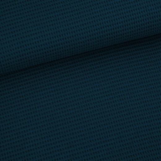 Bio Waffeljacquard - Stoffonkel - water by night