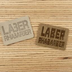 Ein Label zum Aufnähen – "LABER RHABARBER" - düne – Bild 2