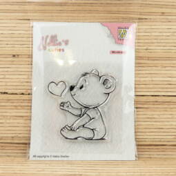 Clear Stamp - Nellie´s cuties - Bär mit Ballon (Love you Mama)