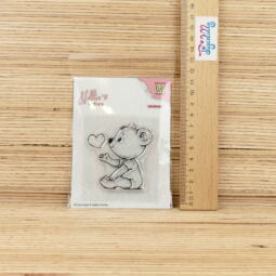 Clear Stamp - Nellie´s cuties - Bär mit Ballon (Love you Mama) – Bild 2
