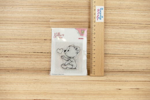Clear Stamp - Nellie´s cuties - Bär mit Ballon (Love you Mama)