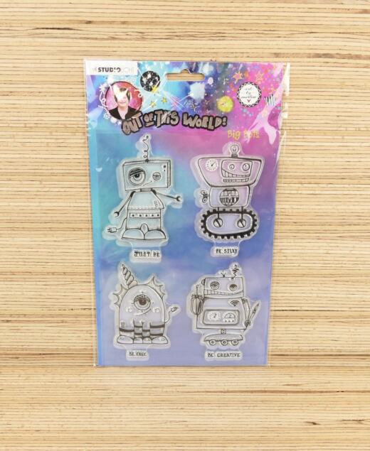 Clear Stamp - Studiolight - große Roboter (out of this world)