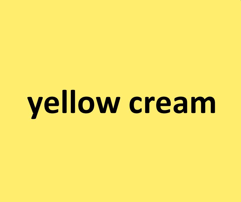 yellow cream