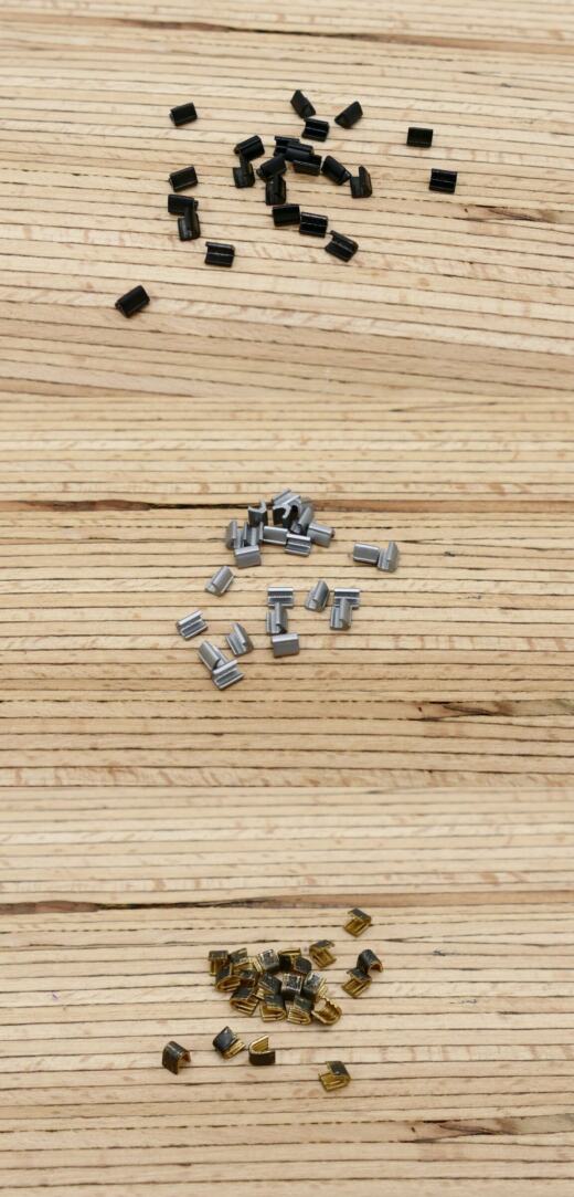 20 Endstücke zum Kürzen von 5mm Krampenreißverschlüssen