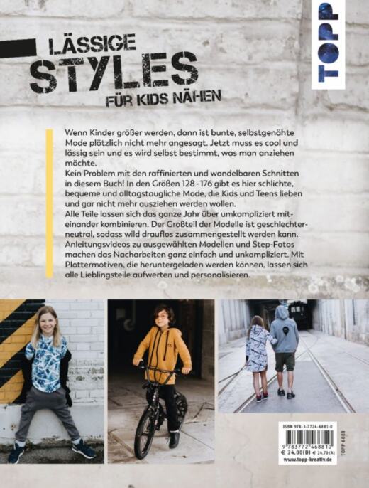 Lässige Styles für Kids Nähen (Größe 128-176)
