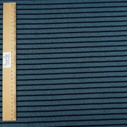 Wolle/Seide Biojersey - ungleiche Streifen steinblau/navy – Bild 3