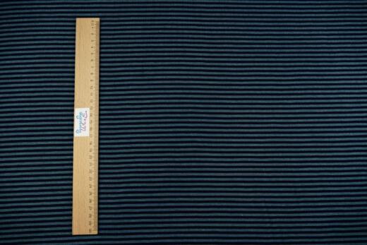 Wolle/Seide Biojersey - Miniringel steinblau/navy