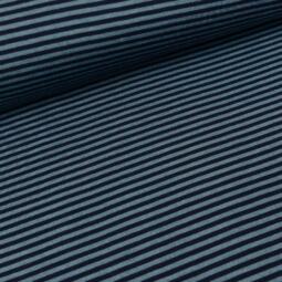 Wolle/Seide Biojersey - Miniringel steinblau/navy – Bild 4