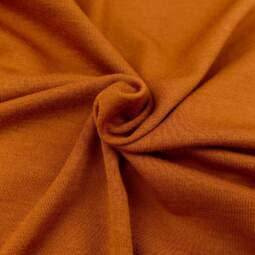 Bio Wolljersey (Interlock) uni - fuchsbraun – Bild 1