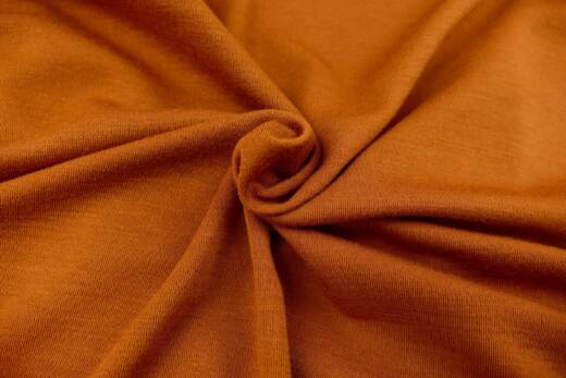 Bio Wolljersey (Interlock) uni - fuchsbraun