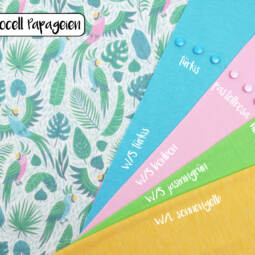 Wolle/Lyocell Biojersey - Papageien – Bild 5