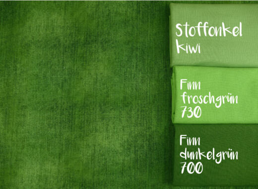 40cm Reststück: Bio Sommersweat - Tigerlilly EP - Denimlook kiwi