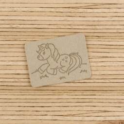 Ein Label zum AufnƤhen ā Einhorn greige