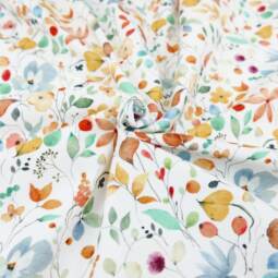 65cm Reststück: Biojersey - Tigerlilly EP - Floralie