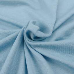 Wolle/Seide Biojersey uni - hellblau