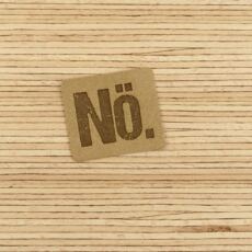 Ein Label zum Aufnähen –  "Nö." - taupe