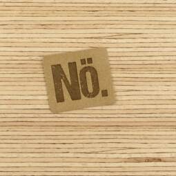 Ein Label zum Aufnähen –  "Nö." - taupe