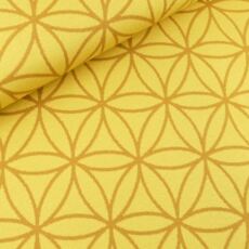 Bio Kuscheljacquard - Stoffonkel - Blume des Lebens - mais