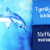 Kombistoffe Mattheo und Blubb Mattheo2 tigerlilly lichtblau, stoffonkel marineblaufertig