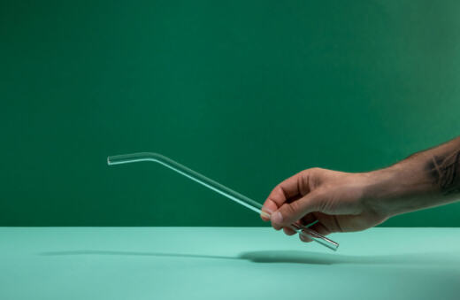 soulstraw gebogen - Strohhalm aus Glas - 5er Pack