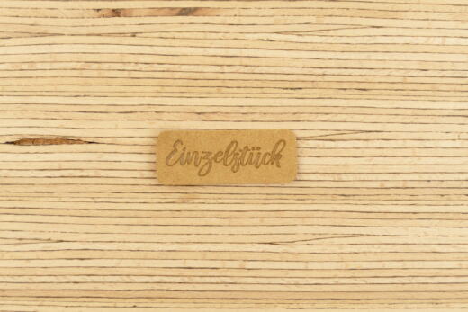 Ein Label zum Aufnähen - "Einzelstück" - camel
