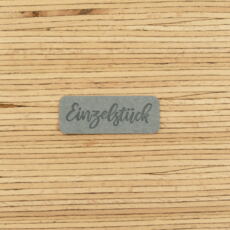 Ein Label zum Aufnähen - "Einzelstück" - grau