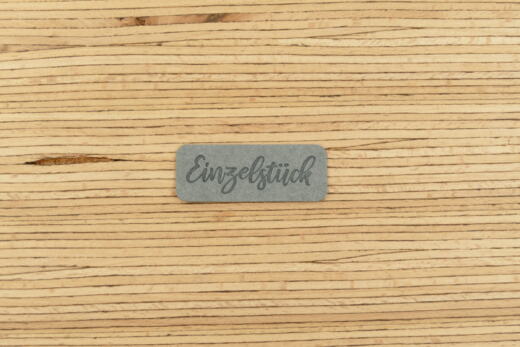 Ein Label zum Aufnähen - "Einzelstück" - grau