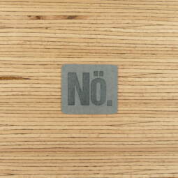 Ein Label zum Aufnähen –  "Nö." - grau