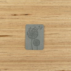 Ein Label zum Aufnähen –  Pusteblumen - Grau