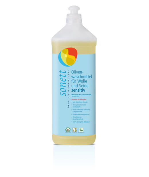 Sonett Olivenwaschmittel für Wolle und Seide sensitiv - 1 Liter