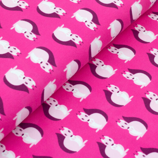 Biojersey - Stoffonkel - Eichhörnchen pink