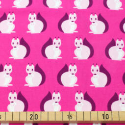 Biojersey - Stoffonkel - Eichhörnchen pink – Bild 2