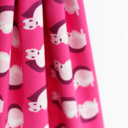 Biojersey - Stoffonkel - Eichhörnchen pink – Bild 3