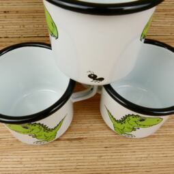 Ein Emaillebecher 250ml - Tigerlilly EP - Dinosaurier & Ameise – Bild 2
