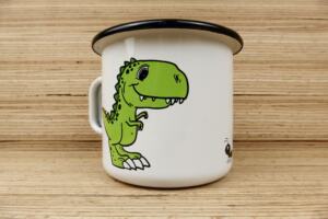 Ein Emaillebecher 250ml - Tigerlilly EP - Dinosaurier & Ameise
