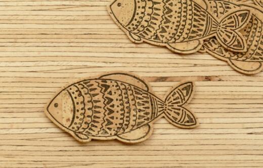 Korkapplikation – Fisch