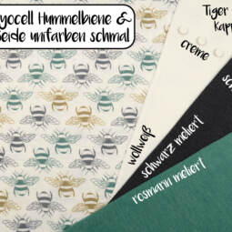 Wolle/Lyocell Biojersey - Hummelbienen – Bild 5