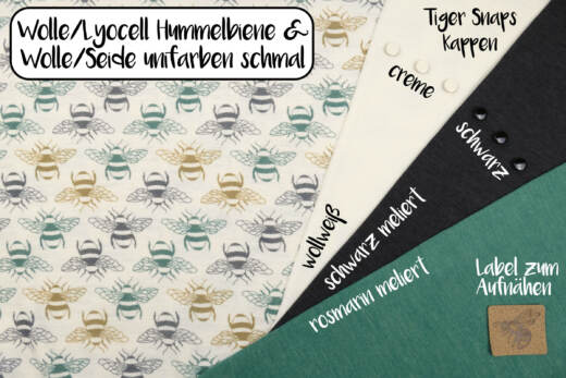 Wolle/Lyocell Biojersey - Hummelbienen