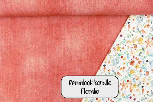 Bio Sommersweat - Tigerlilly - Denimlook koralle