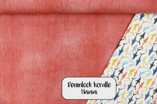 Bio Sommersweat - Tigerlilly - Denimlook koralle