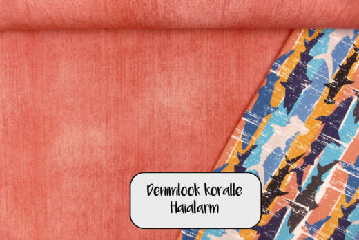 Bio Sommersweat - Tigerlilly - Denimlook koralle