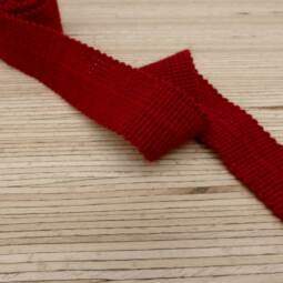 Bio Wolltresse aus 100% Schurwolle - dunkelrot meliert 7566