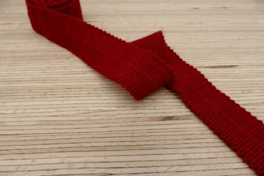 Bio Wolltresse - dunkelrot meliert 7566