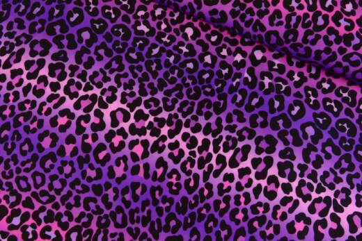 Bade-/Sportjersey (aus recyceltem Polyester) - Leopard pink/lila